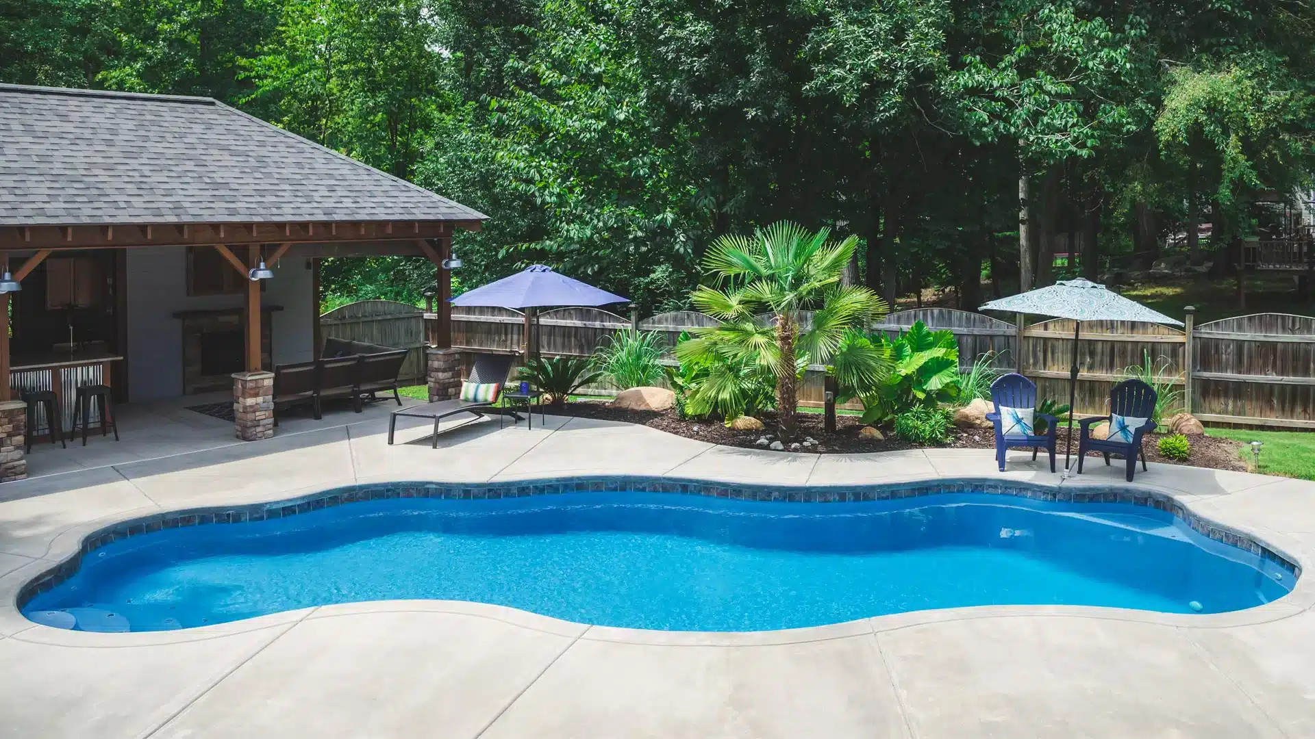 Close-up view of the Lockamy project showing water features