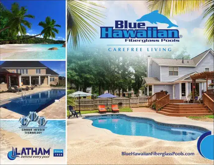 Blue Hawaiian fiberglass pool thumbnail