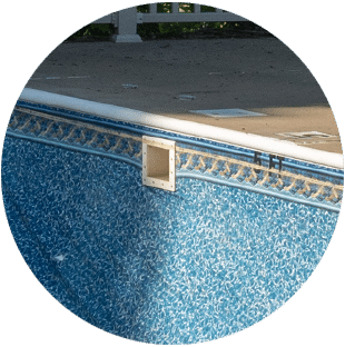 Graphic showing fourth sign indicating pool liner needs replacement