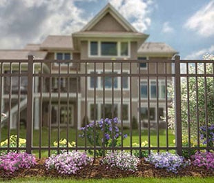 Example of pool fencing option (left view)