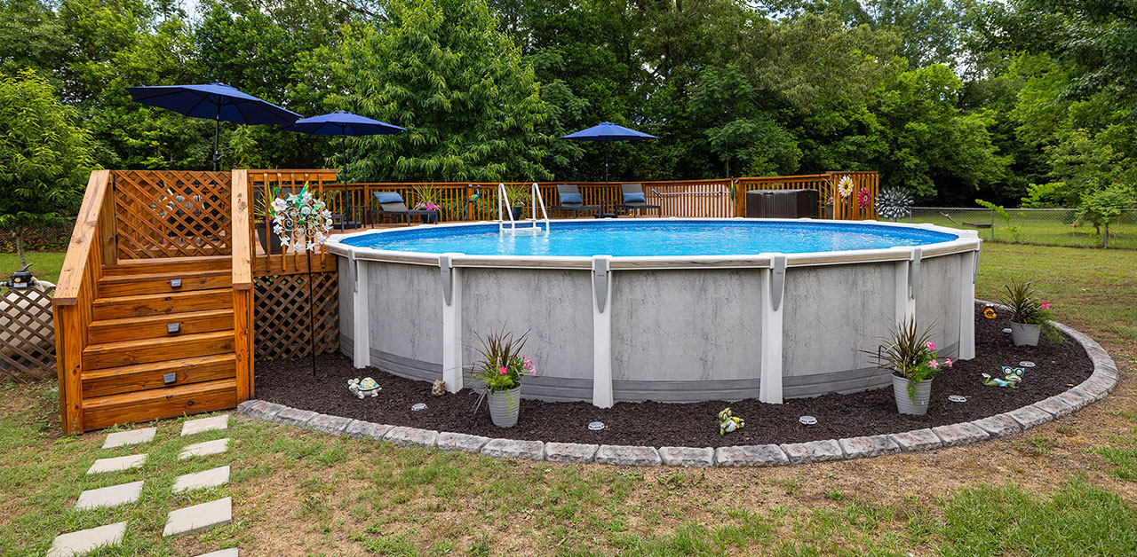 Featured image of Mark's luxury above-ground pool with custom decking